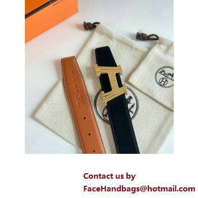 Hermes H Take Off belt buckle  &  Reversible leather strap 32 mm 07 2023